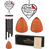 Kathfly Cardinal Wind Chimes for Loss of Loved One, 28" Memorial Wind Chimes for Outside, Cardinal Sympathy Bereavement Condolence Funeral Windchime Gifts for Loss of Lover Mom Father Husband
