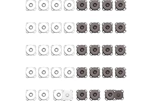 20 Sets of Magnetic Buttons, 0.39in/10mm Smooth Magnet Snap Buttons Closures for Clothing Plum Magnetic Snap Button Fasteners