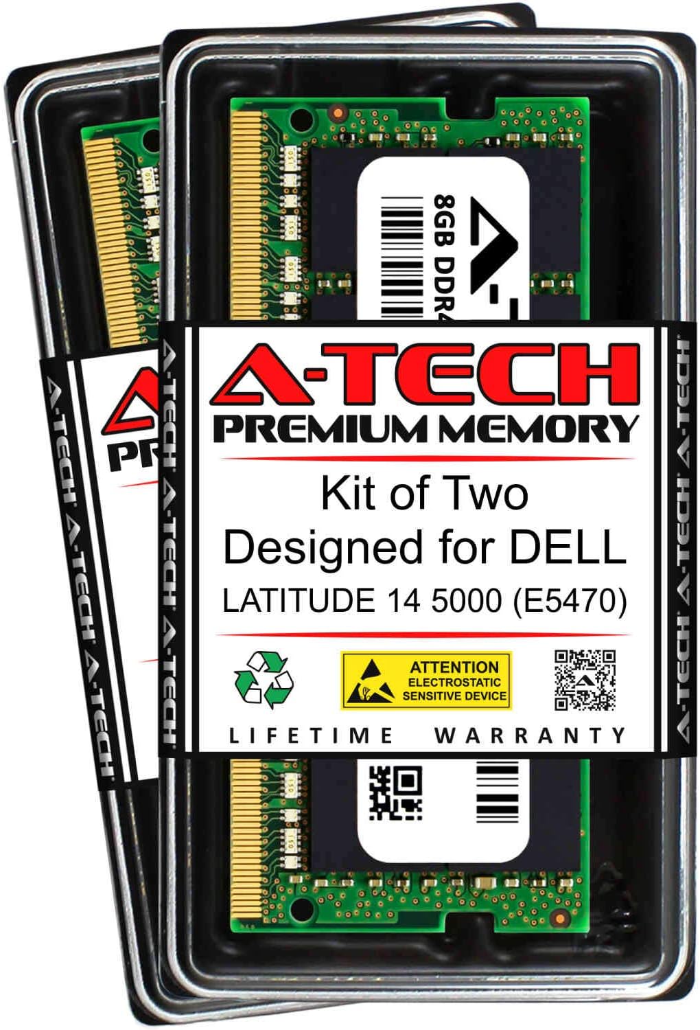A-Tech 16GB (2 x 8GB) RAM for DELL Latitude 14 5000 (E5470) | DDR4 2133MHz SODIMM PC4-17000 260-Pin Non-ECC Memory Upgrade Kit