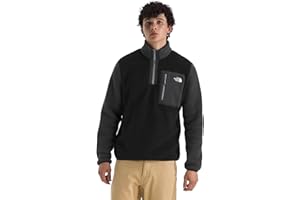 THE NORTH FACE Men's Yumiori Quarter Zip Jacket | Lightweight Fleece Coat With Embroidered Logo, Secure Zip Chest Pocket