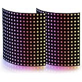 BTF-LIGHTING 2 Pack WS2812B ECO RGB Alloy Wires 5050SMD Individual Addressable 16X16 256 Pixel LED Matrix Flexible FPCB Full 