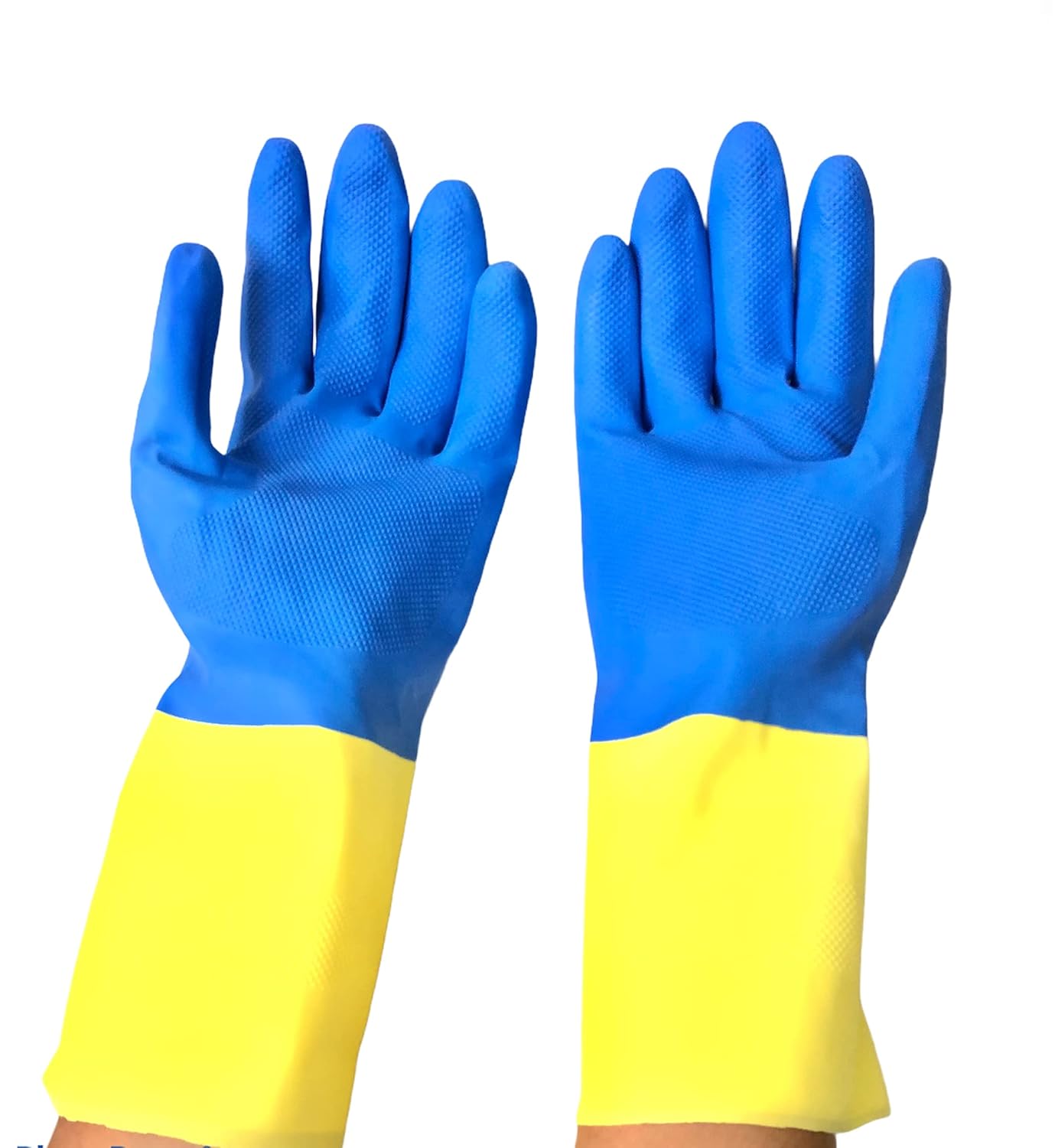 Lukzer 1 Pair Reusable Kitchen Cleaning Hand Gloves for Dishwashing Laundry Clean Heavy Duty