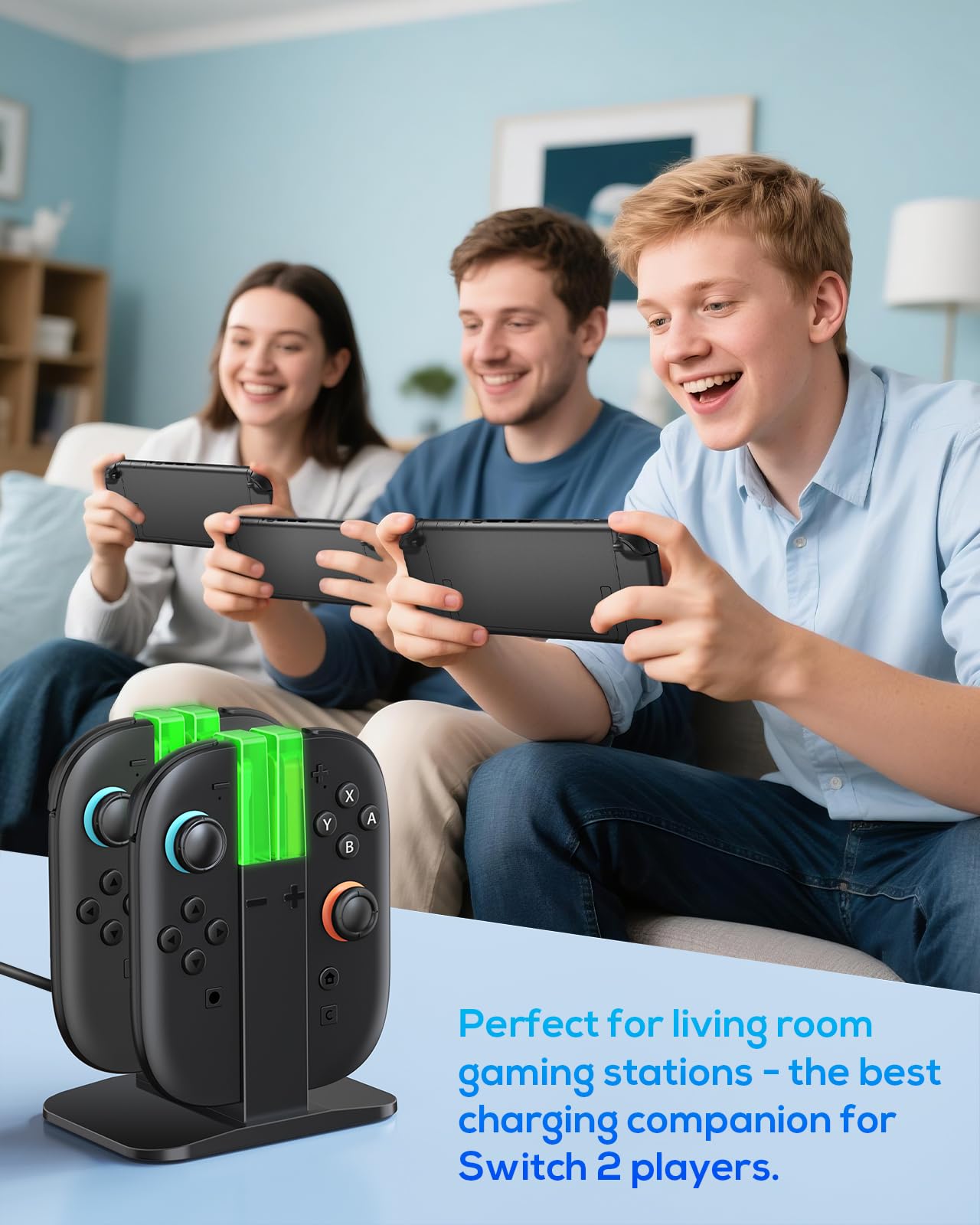 Switch 2 Ladestation für Joy Con 2 (2025) - Kompatibel mit Nintendo Switch 2 Controller Ladestation Zubehör mit LED-Anzeige (Nicht für die Version 2017/OLED) 7