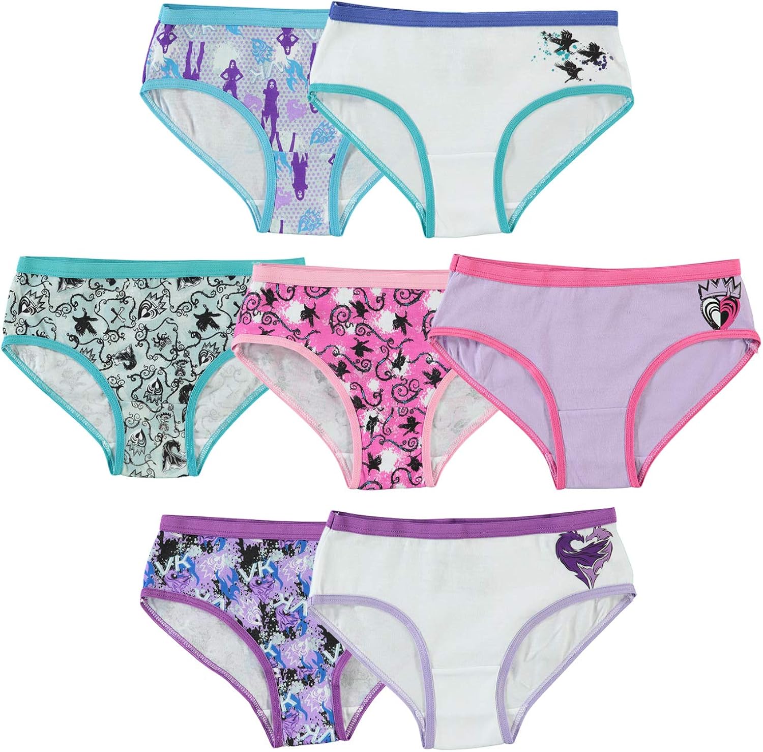 Disney Big Girls' Descentants, Hipster(Pack of 7)