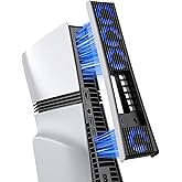 KIWIHOME Upgraded Cooling Fan for PS5 Pro with 4 Fans & 36 Blades, Quieter Cooler with Adjustable Speed, Auto On/Off, USB3.0 Port and LED, Not for PS5 2020/Slim Version 2023