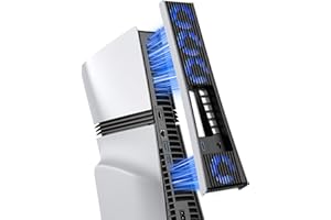 KIWIHOME Cooling Fan for PS5 Pro, Upgraded Cooler with 4 Fans & & 36 Blades, Quieter Cooling Accessories with Adjustable Speed and Auto On/Off, USB3.0 Port & LED, Not for PS5 2020/Slim Version 2023