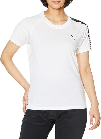 Amazon プーマ 半袖 トレーニング ロゴ ラグラン Tシャツ レディース フィットネス トレーニング シャツ 通販