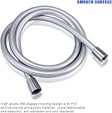 LEEFE PVC Shower Hose 1.5M Anti-Kink Brass Connectors Smooth 360° view 2