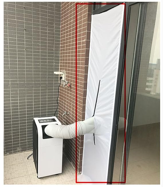 G&M only 48 x 210 cmAirLock Fensterabdichtung für mobile Klimageräte und Ablufttrockner(max. Türgröße 50 x 210cm) (210 x 48 c