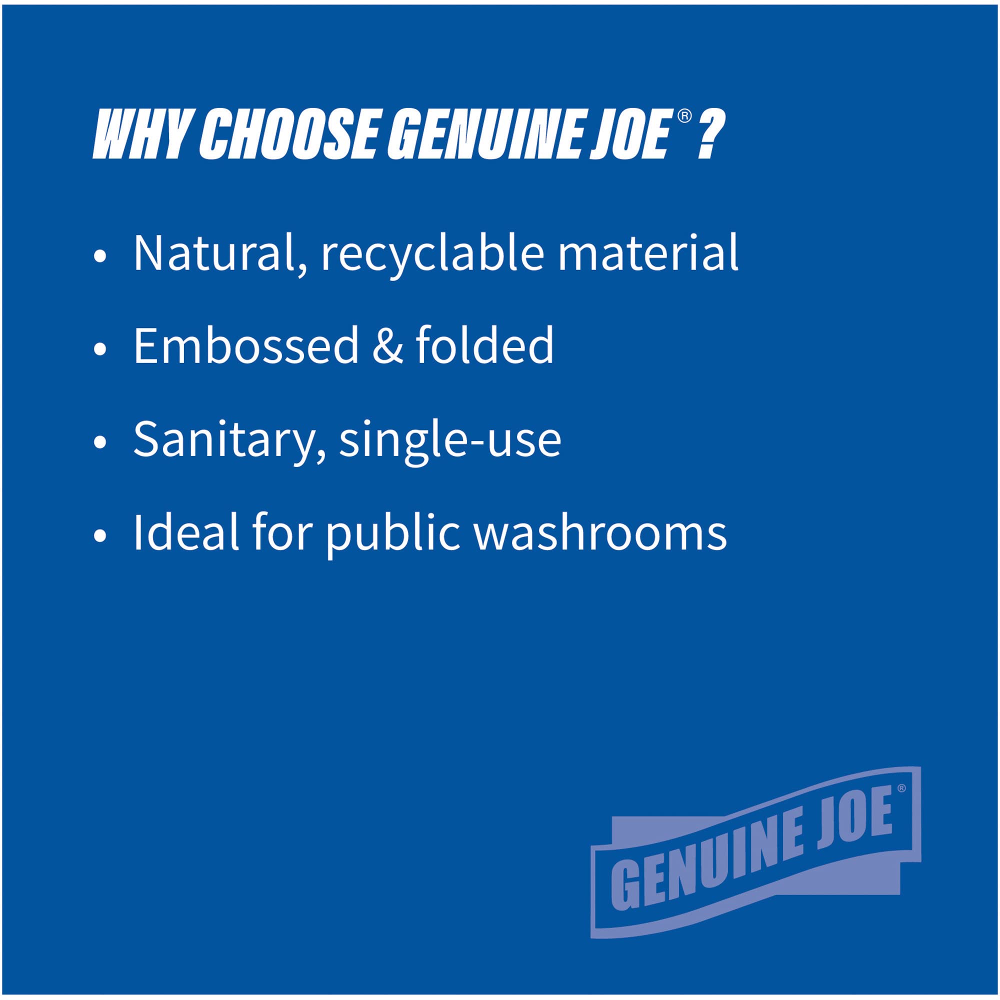 Genuine Joe GJO21040 Multifold Natural Towels (16 Packs, 250 per pack)