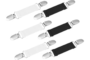 Ruisita 6 Pieces Fashion Dress Clips for Women Girls Retro Shirts Collar Clips Cinch Sweater Shawl Cardigan Brooches