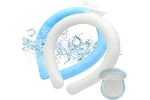 Neck Cooling Tube,2 PCS Pack with Carry Bag,Reusable Ice Pack,Neck Coolers for Hot Weather,Ice Ring for Summer Heat,Personal 
