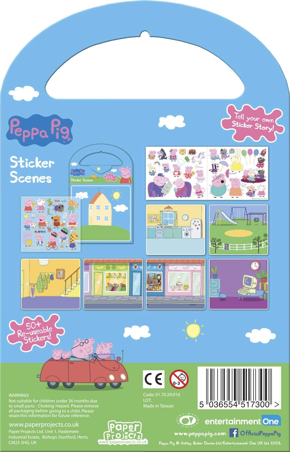 Paper Projects 01.70.29.010 Peppa Pig Activity Set-Includes Six Scenes and Over 50 Stickers, Blue, 23.5cm x 15.5cm - Image 4