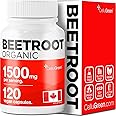 Organic Beetroot Powder Capsules 1500mg (STRONGEST IN CANADA) 2 x 750mg per cap, Source of Nitric Oxide & Beta Carotene Suppl