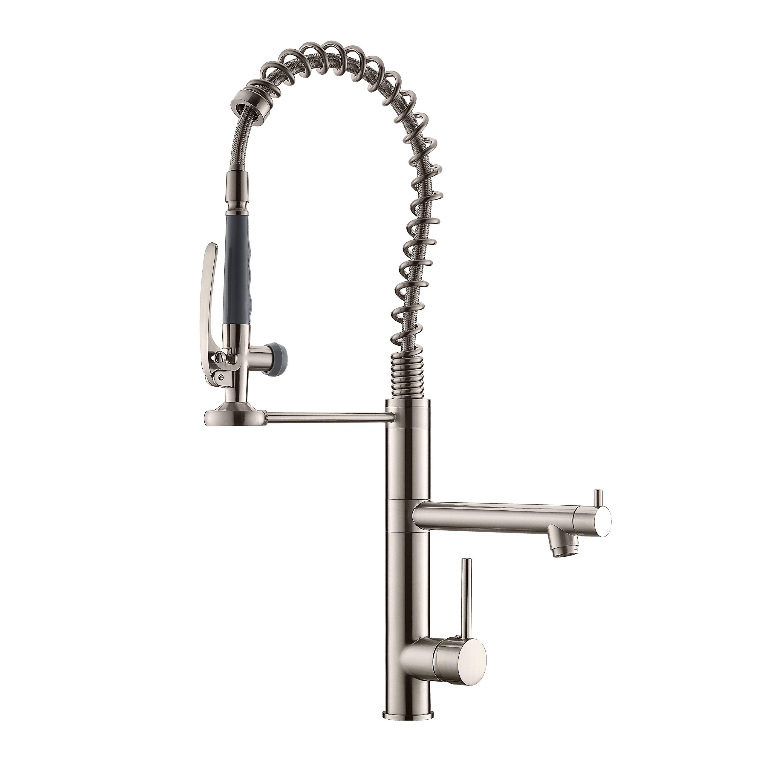 Commercial Kitchen Faucet with Pull Down Sprayer,Modern Single Handle