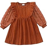 sweetabby Toddler Girl Fall Dress Baby Long Sleeve Sweater Dresses Kids Holiday Outfits Cute Girls Winter Clothes