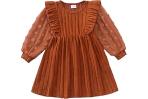 sweetabby Toddler Girl Fall Dress Baby Long Sleeve Sweater Dresses Kids Holiday Outfits Cute Girls Winter Clothes