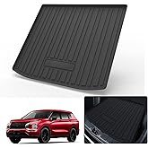 Elsetyler Custom Fit for Cargo Liner 2022-2026 Mitsubishi Outlander Behind 2nd Row - Black TPE All Weather Heavy Duty Waterproof Rear Cargo Tray Trunk Floor Mat Protector(Not Fit PHEV or Sport Models)