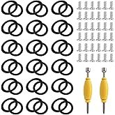 202 PCS Replacement Parts for Vintage Action Figure Joints & Waistbands, for Gi Joe 3.75 Action Figures/Cobra Action Figure Repair Kit, 100-Pack O-Rings 100 Screws 2 Spanners