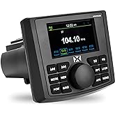 NVX VMPS35 Gauge Style Marine Stereo with Bluetooth and a 3" Ultra Bright Full-Color TFT Display - Perfect for Boats, UTVs, & ATVs
