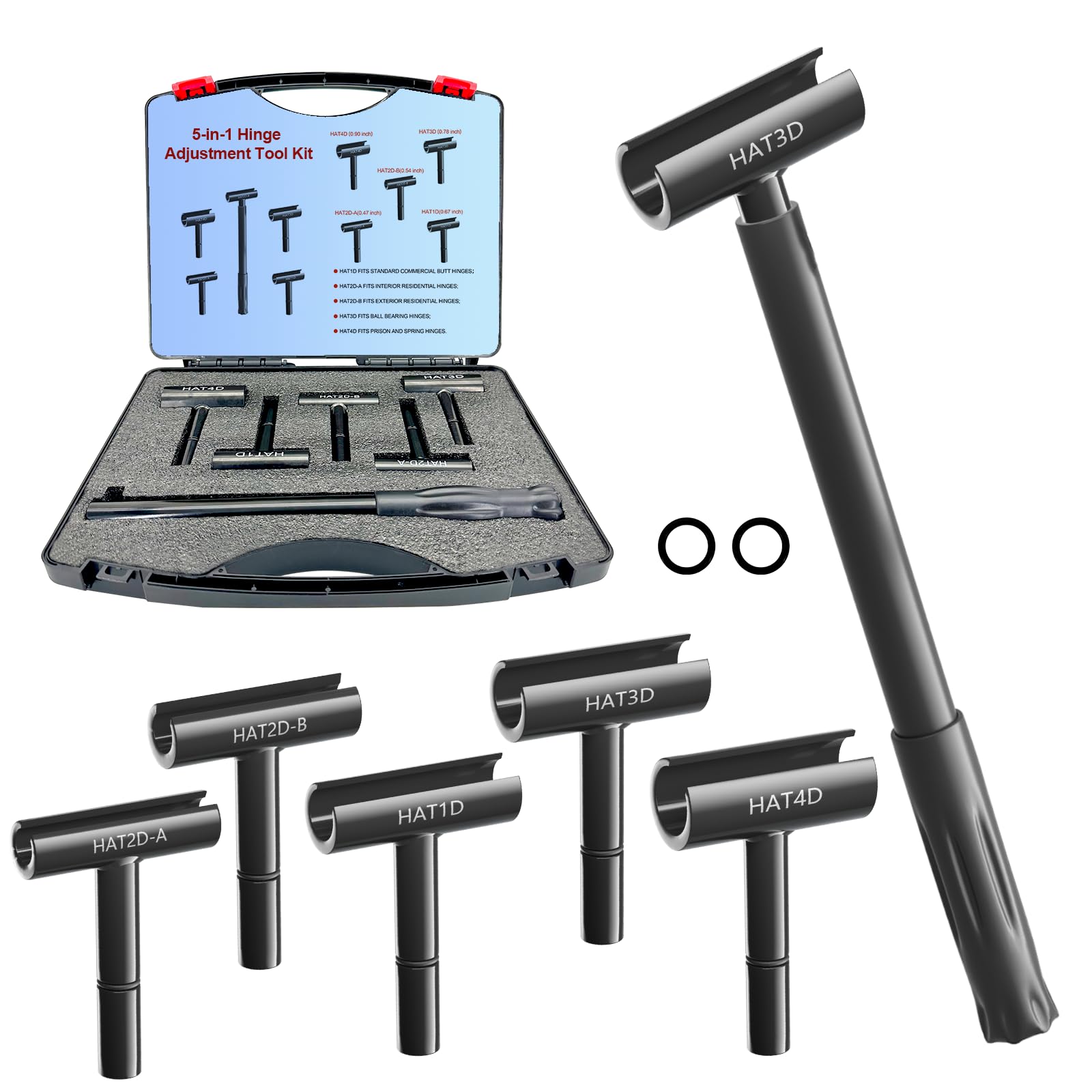 Photo 1 of Door Hinge Adjustment Tool Kit, 5 in 1 Hinge Gap Adjusting Wrench Set for Residential and Commercial Door, Hinge Bender Wrench, Door Gap Wrench with Rubber Grip, Professional Door Gap Adjustment Tool