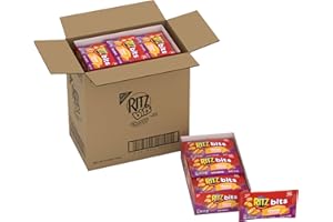 RITZ Bits Cheese Sandwich Crackers, Bulk Lunch Snacks, 48 Snack Packs (4 Boxes)