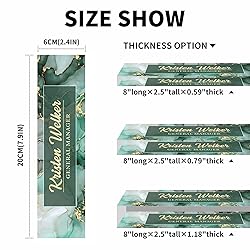 Personalized Premium Green Marble Acrylic Desk Name