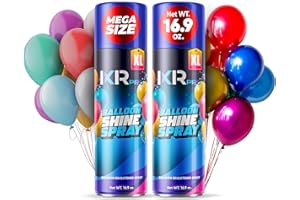 ixirpro Balloon Shine Spray (2 x 16.9 oz) No Need Towel or Gloves, Instant High Shine Gloss Brite Balloons for Party Decoration for Ultra Lasting, Shine Balloon Spray Upgraded Formula