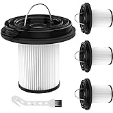 Replacement Filter for Bissell CleanView XR 200W / CleanView XR Pet 300w | Powerlifter Turbo Cordless Stick Vacuum Cleaner 3789,3789U,3789X,3797,3797V,3797W, Replace #1638010, 4 Pack