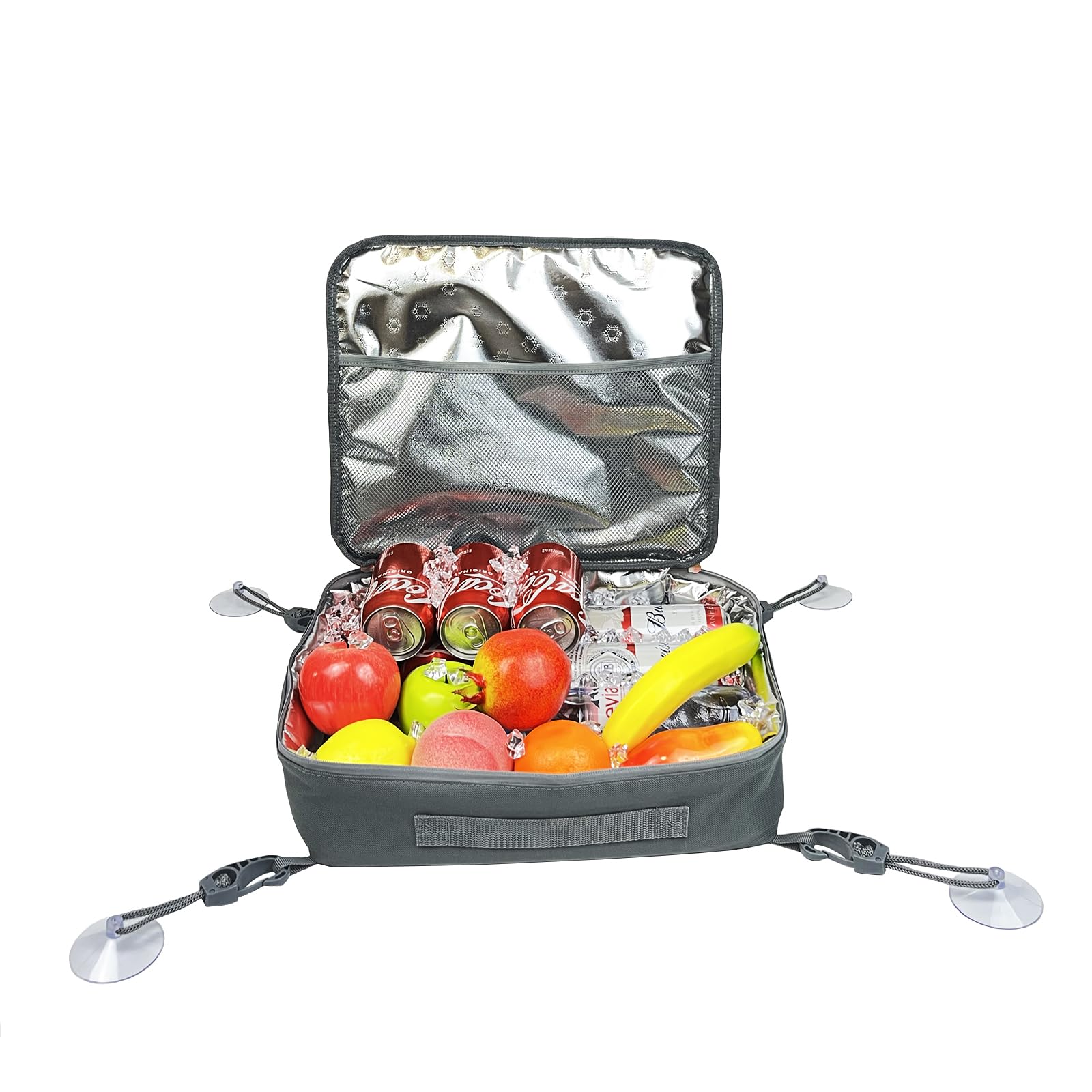 Photo 1 of ***Broken strap/dirty***Wivmypog Deck Cooler Bag, 11lL Paddle Board Cooler Portable Waterproof Insulated Surf Sup Storage Bag Paddle board Accessories with 4 Suckers for Food, Drinks (grey)