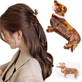 Dachshund Gifts for Women, Small Acetate Animal Dachshund Dog Hair Clips | Puppy Lovers Gifts, Cute Pet Hair Accessories Stocking Stuffers for Christmas Birthday Thanksgiving Halloween