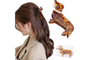 Hapdoo Dachshund Gifts for Women, Acetate Animal Dachshund Dog Hair Clips for Puppy Lovers Gifts, Cute Pet Hair Accessories Stocking Stuffers for Christmas, Birthday
