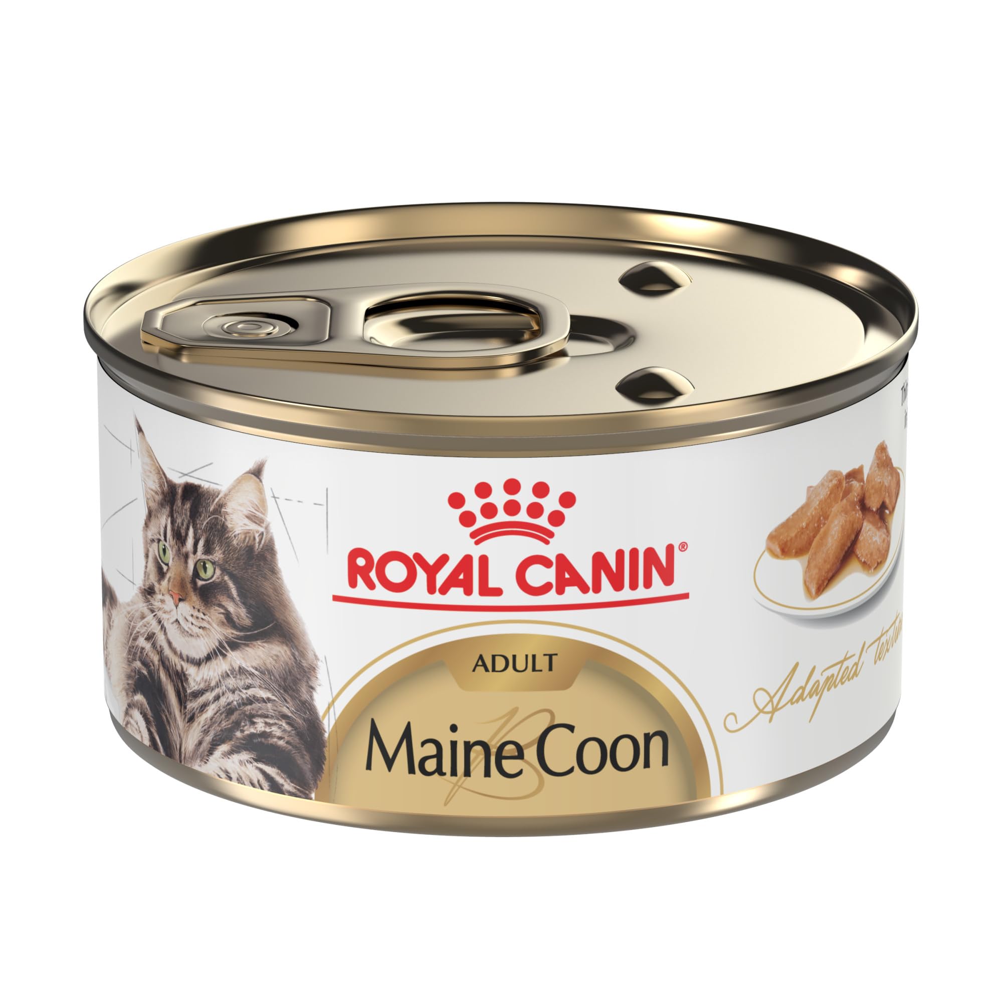 Photo 1 of Royal Canin Feline Breed Nutrition Maine Coon Adult Thin Slices in Gravy Cat Food, 3 oz (Pack of 24)