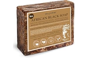 era of nature Best Raw ORGANIC AFRICAN BLACK SOAP, for Dry Skin and Skin Conditions. Pure & Natural Ingredients, Imported From Ghana - 8oz