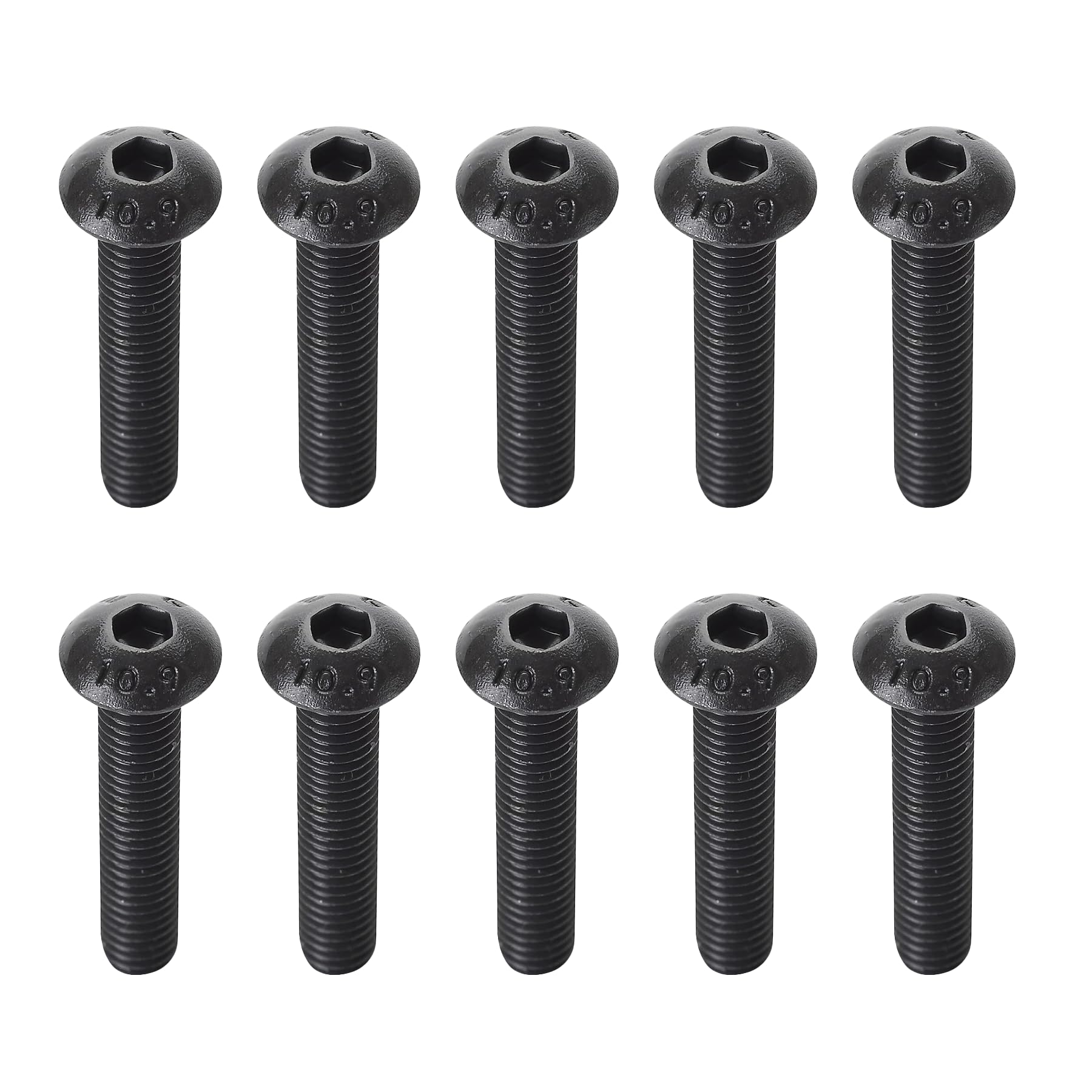 LEPEVNEY M8 x 25mm Alloy Steel Hex Socker Head Screws Thread Button Head Screw Bolt 10 Pcs