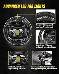 RAMJET4X4 LED Fog Lights Assembly DOT Driving Fog