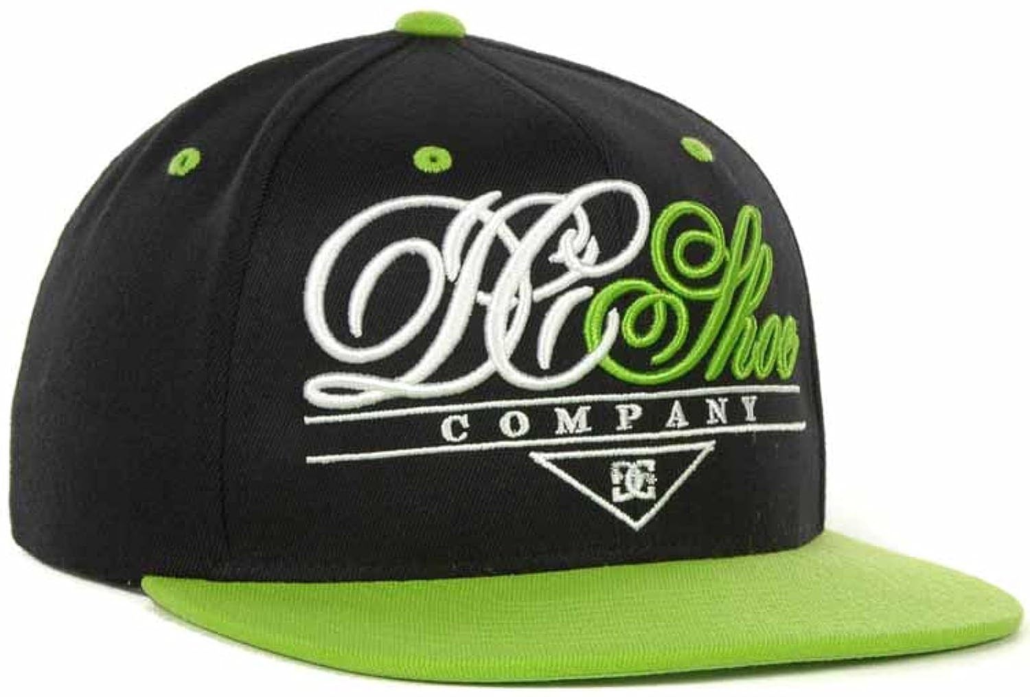 green and black dc hat
