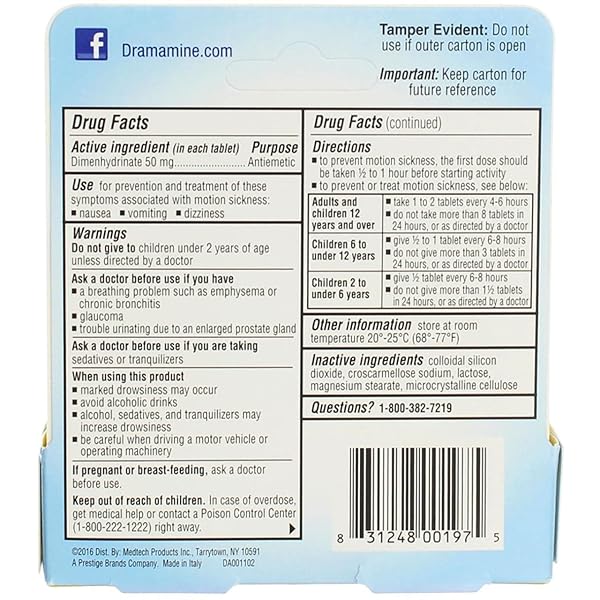 DRAMAMINE ORIGINAL FORMULA – 12 CT, PACK OF 6