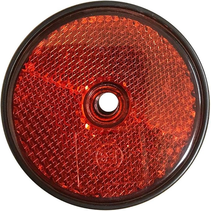 Pair of Circular Red Reflector 60mm Amazon.co.uk Car & Motorbike