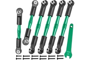 BRCatWPark Aluminum Turnbuckles Camber Links Upgrades Part for 1/10 Big Rock 3S V3 4WD BLX 1/8 Typhon 3S / Mega 550 V3 4WD BLX,Green (Mismatch Big Rock V1 or V2 Model rc car)