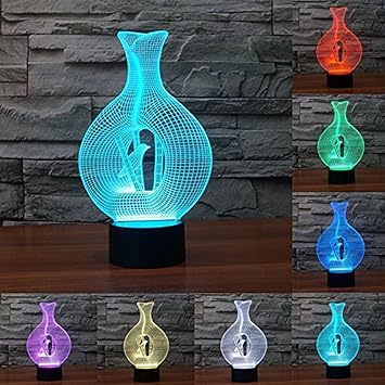 Amazon Com Mystery 3d Amazing Caged Bird Optical Illusion Desk Lamp 7 Colors Change Touch Switch Led Table Lamp Children S Night Light For Home Decoration Household Bedroom Lighting Baby