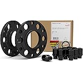 Wheel Accessories Parts 2 Pcs Hub Centric Billet Wheel Spacers Kit with Lugs 15mm Thick 6x5.5 6x139.7 78.10 Hub Includes 12 Pcs M14x1.5 Black ET Lug Nuts Fits 1999+ Silverado 1500 | Sierra 1500