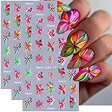 Flower Nail Art Stickers 5D Embossed Flowers Nail