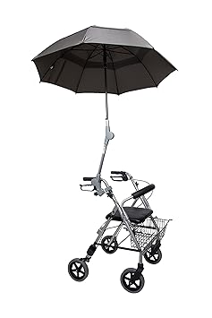 Rollatorschirm Regenschirm Sonnenschirm Schirm inkl. Befestigung oliv