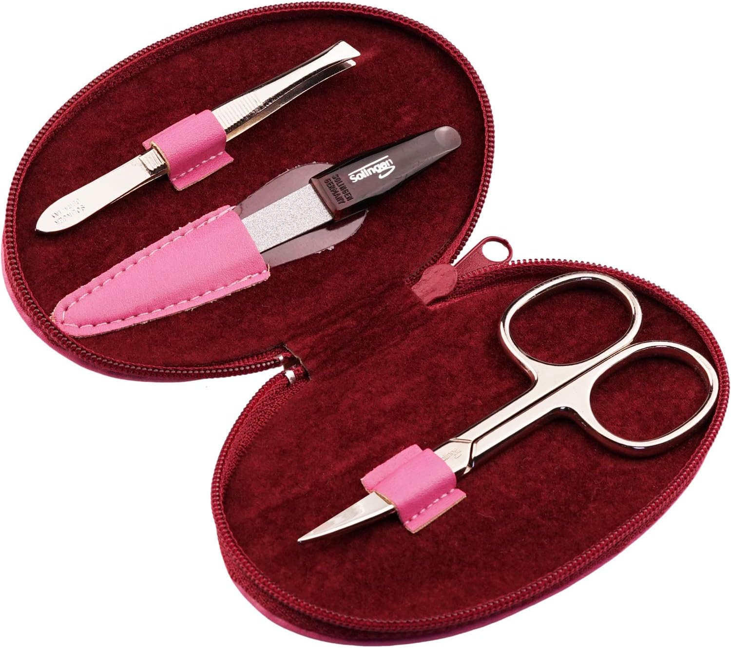 marQus Manicure Set - 3 Piece Professional Pedicure Tools, German Made Nail Kit, Grooming Set, Ideal Travel Nail Kit, Nail Set Incl. Nail Scissors, File & Tweezers