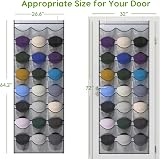 Unjumbly Baseball Hat Rack 24 Pocket Over Door Organizer Grey Clear Pockets view 5