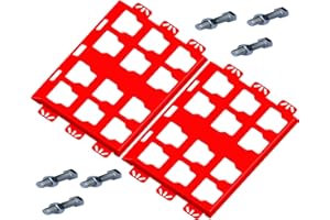 GENERIC VELCKING for Milwaukee Packout Mounting Plate, Metal Storage Base, Wall and Floor Compatible Toolbox Mount (RED, 2-Full Plate)