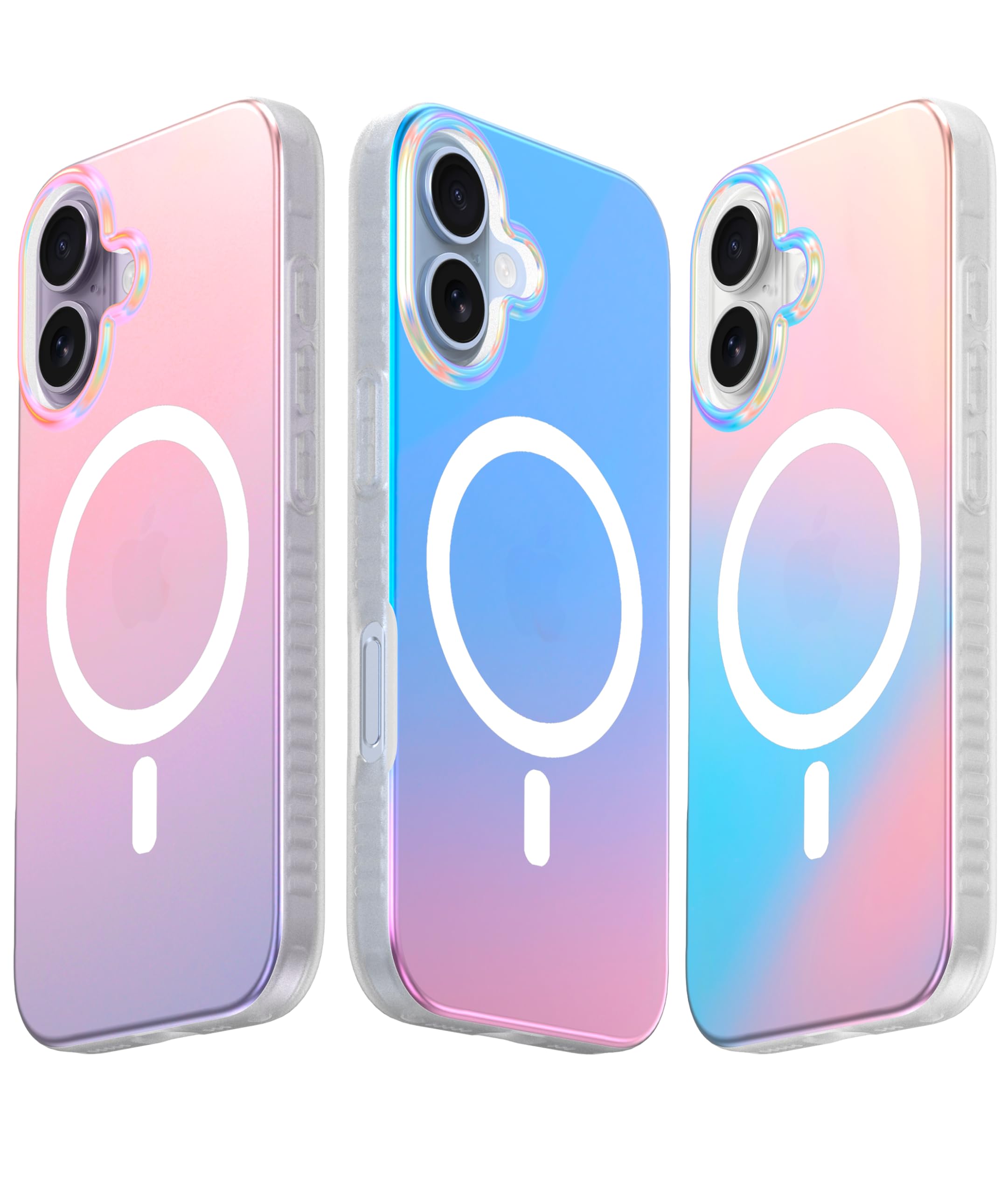 Photo 1 of LONLI Hue for iPhone 17 Case - Holographic Iridescent Shockproof Magnetic Cute Phone Cover - [Compatible with Magsafe] - Cute, Unique and Aesthetic for Women and Girls