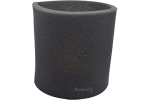 SYXTIDY Black 90585 Foam Sleeve VF2001 Foam Replacements Filters For Wet Dry Vacuum Cleaner, Fits Most Shop-Vac, Vacmaster & Genie Shop Vacuum Cleaner, Replace Parts # 9058500