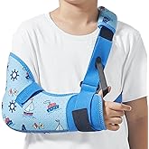 Willcom Kids Arm Shoulder Sling with Waist Strap, Immobilizer Brace Support for Broken Arm, Collarbone, Elbow, Wrist (Comfort Version, Right, XS,22.5-26 inch)